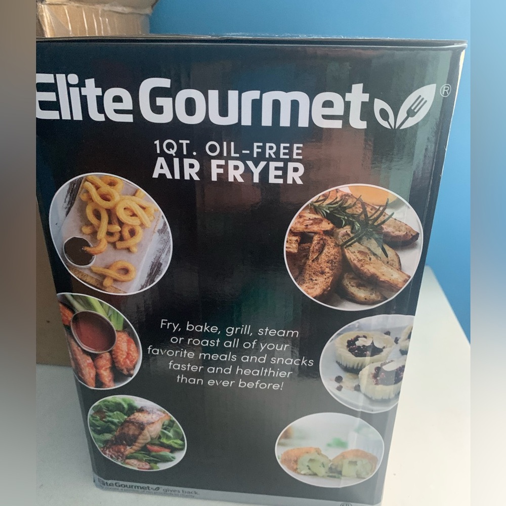 Elite Gourmet EAF1121 Compact Personal 1.1 Qt Space Saving Air Fryer New